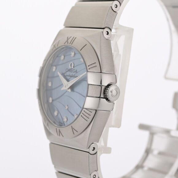 OMEGA Constellation 123.10.27.20.57.001 Blue Diamond White Gold MOP 27mm Watch - Picture 4 of 13